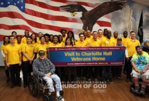 World Mission Society Church of God, veterans, visit, smile campaign, citizens, war, home